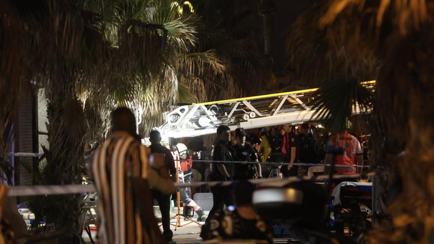 Al menos cuatro fallecidos y una veintena de heridos tras derrumbarse una planta de un edificio de Playa de Palma