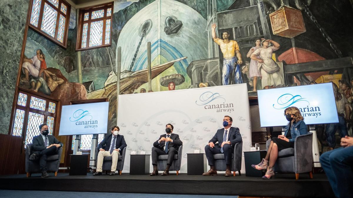 Presentación de la nueva aerolínea canaria