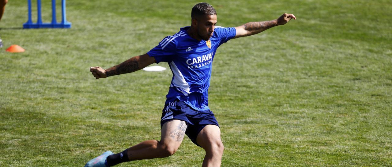 Luis Carbonell, en un entrenamiento de esta pretemporada.