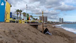 Efectos de la tormenta Nelson en Barcelona