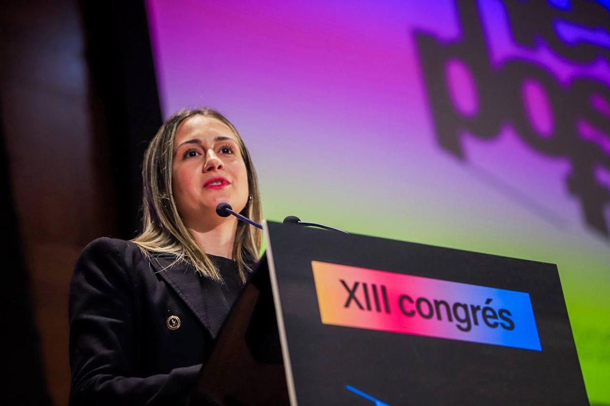 Tania Baños, vicesecretaria general del PSPV, en el Congreso de CC OO-PV