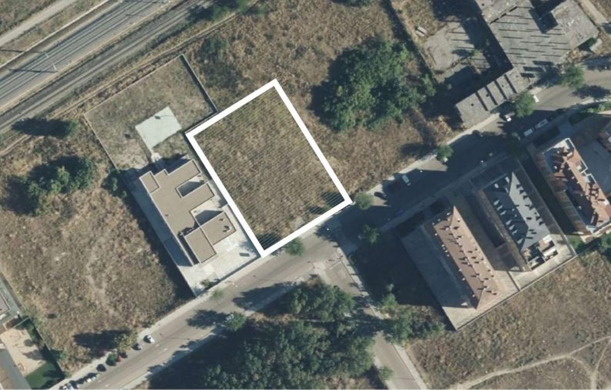 Vista aérea de la parcela que se acondicionará como huertos urbanos en Vista Alegre.