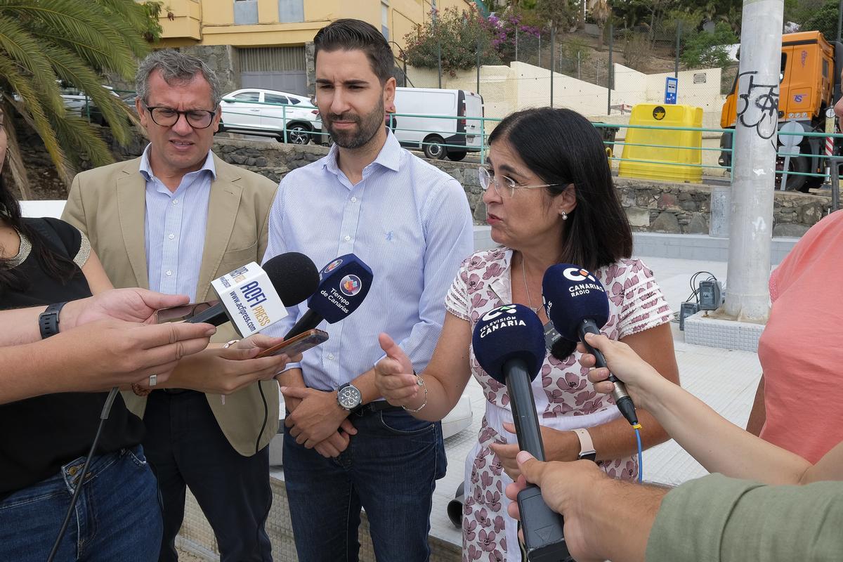 Visita institucional de Carolina Darias para supervisar unas obras