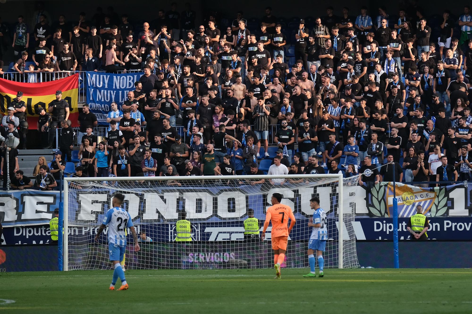 El Málaga CF - UD Ibiza, último partido de la Liga 22/23, en imágenes