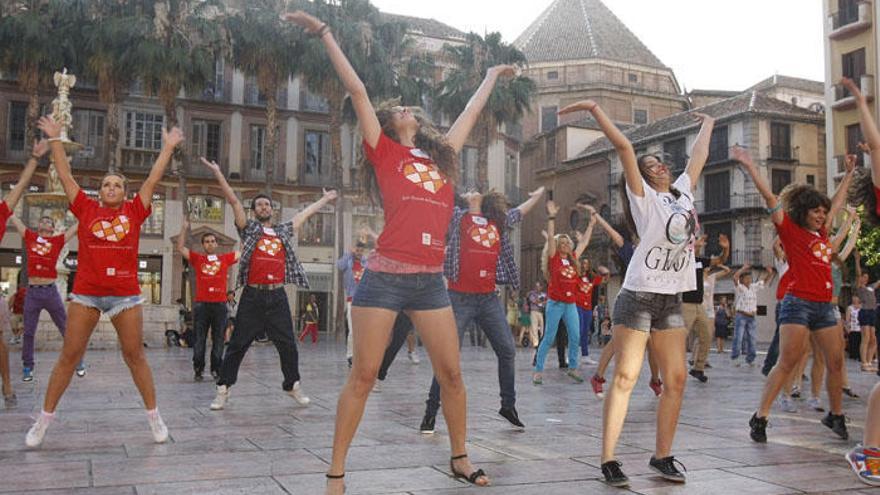 Flashmob de donantes de órganos, en la plaza de la Constitución, en 2012.