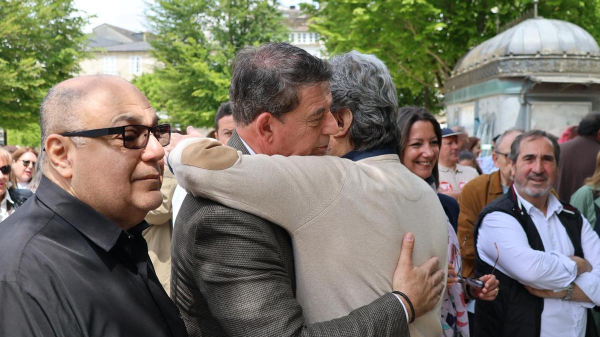 El líder socialista este viernes en un acto de conmemoración a la ex alcadesa Paula Alvarellos, fallecida.