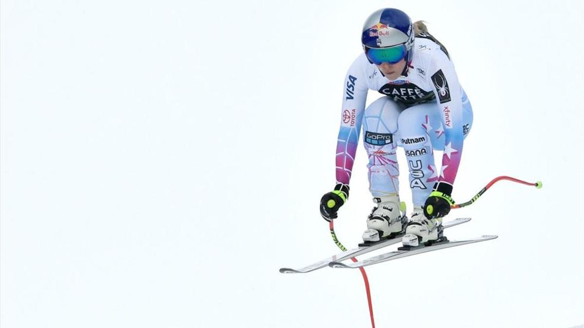 Vonn, durante su descenso en Aare (Suecia)