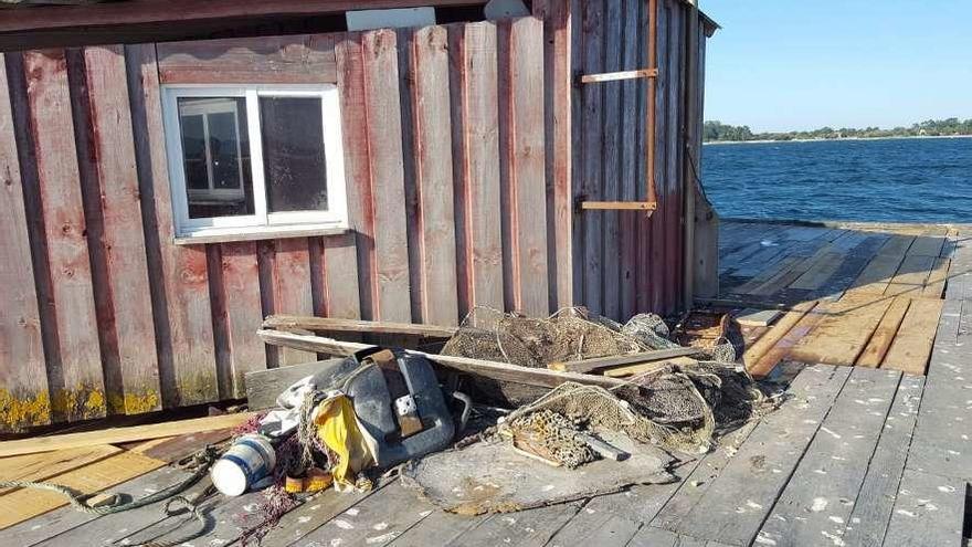 La basura retirada en la batea de O Bohído. // FdV