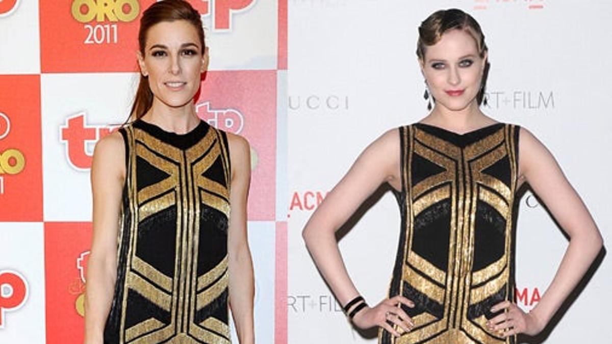 Raquel Sánchez Silva y Evan Rachel Wood con el mismo vestido de Gucci