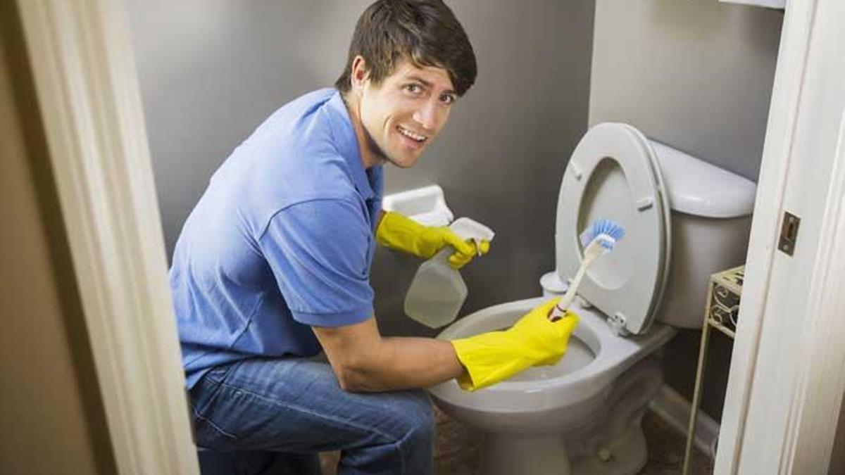 Limpieza del baño.