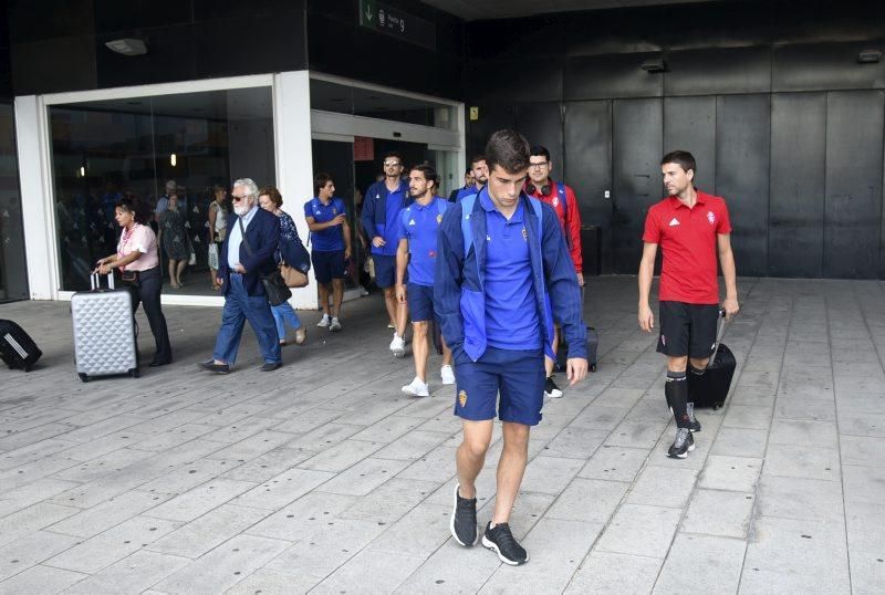 Llegada del Real Zaragoza desde Almería