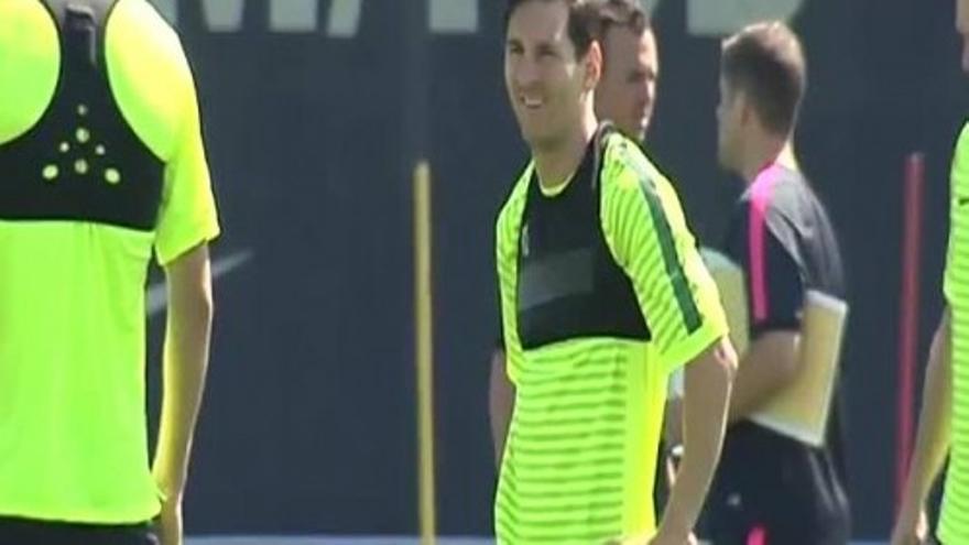 Messi, sonriente y preparado para la Juventus