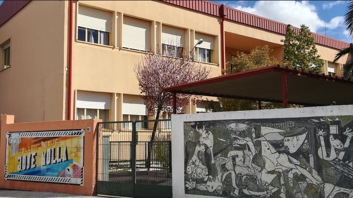 El colegio José Mollà de Canals, uno de los tres centros donde se actuará.