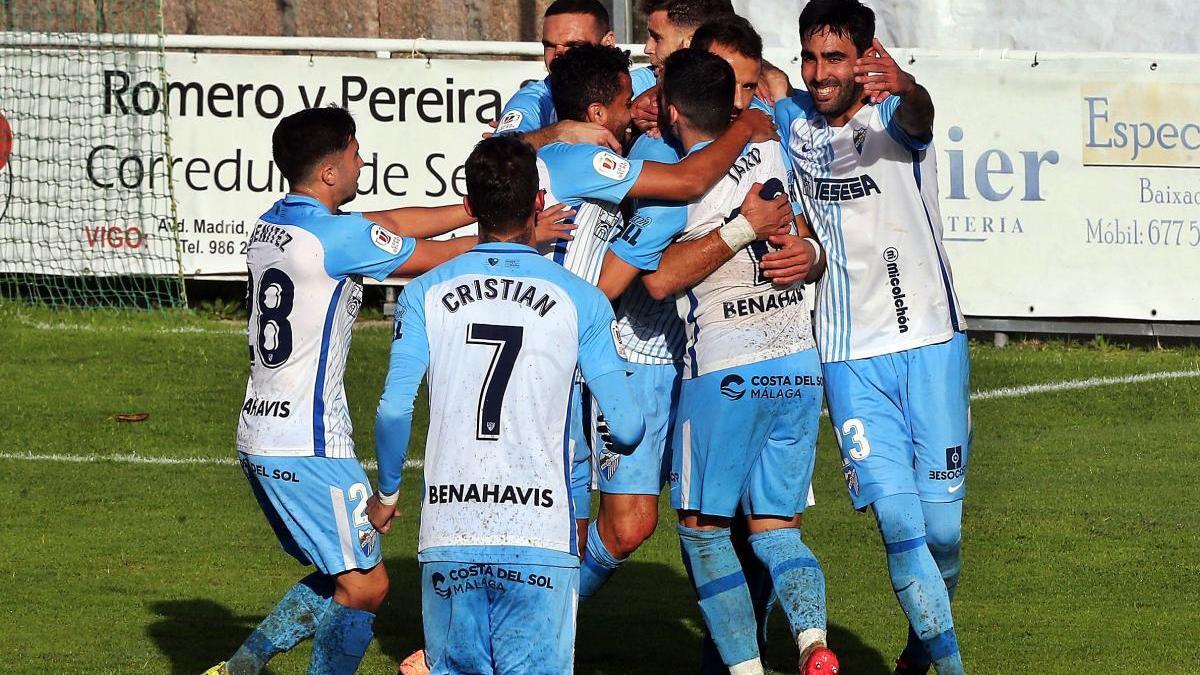 Los blanquiazules celebran uno de los tantos marcados en O Vao.