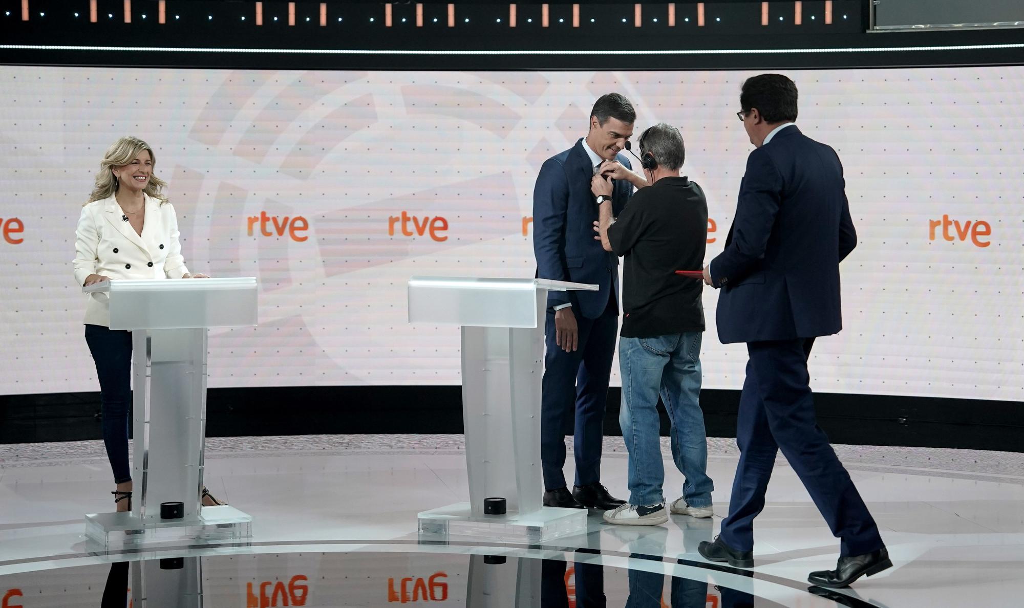 El debate a tres en RTVE, en imágenes