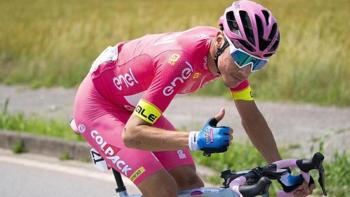 Juan Ayuso, en el Giro sub-23 que ganó
