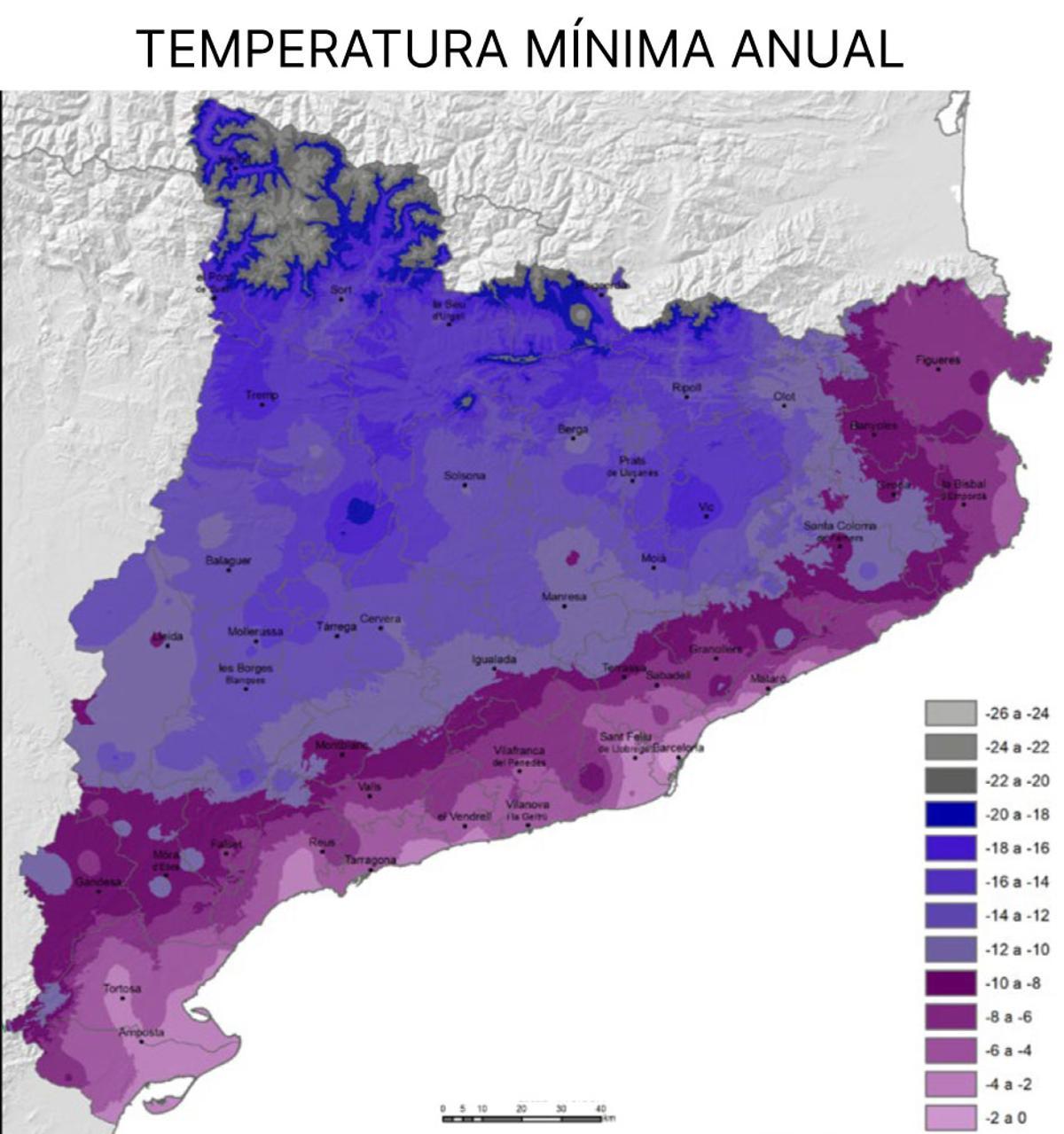 temperatura mínima anual