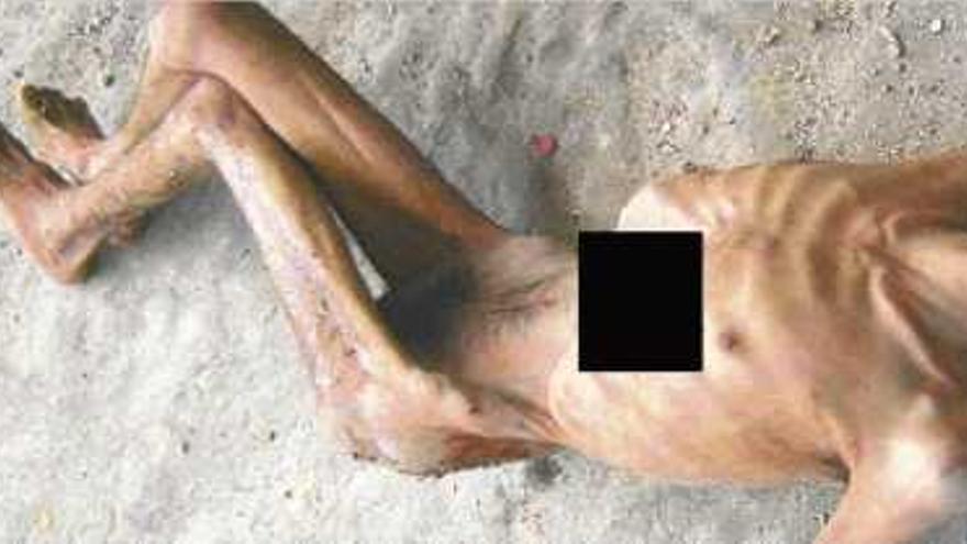 Una de les fotos que proven que els detinguts pel règim sirià són torturats sistemàticament.
