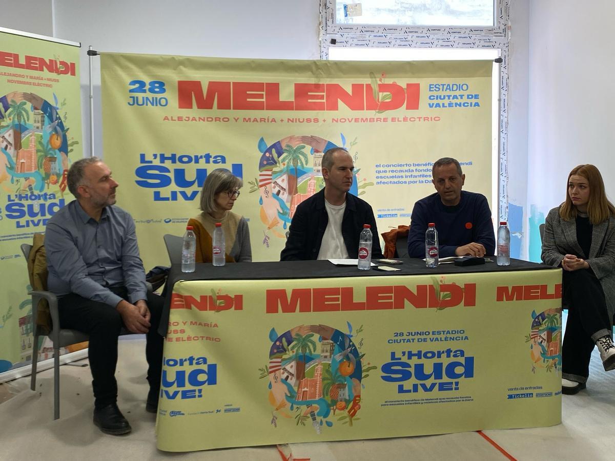 Presentación del concierto solidario de Melendi.