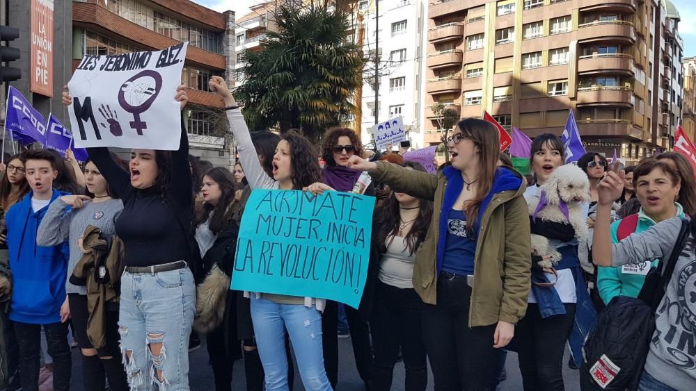 Manifestación en Oviedo por el Día de la Mujer.