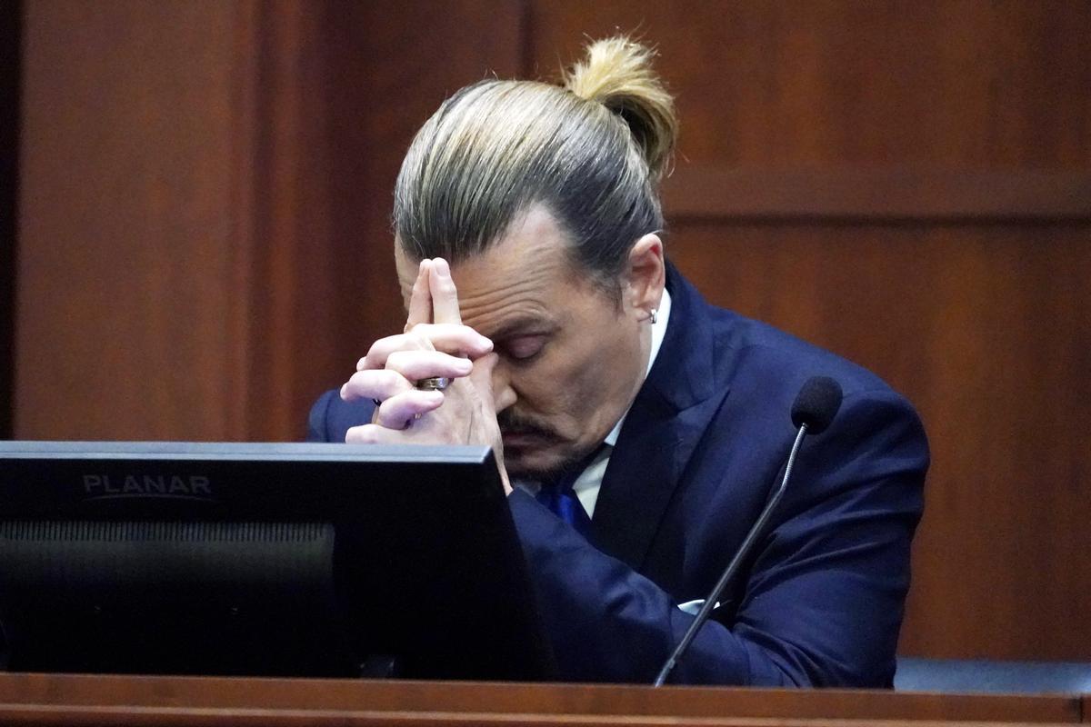 Johnny Depp durante el juicio.