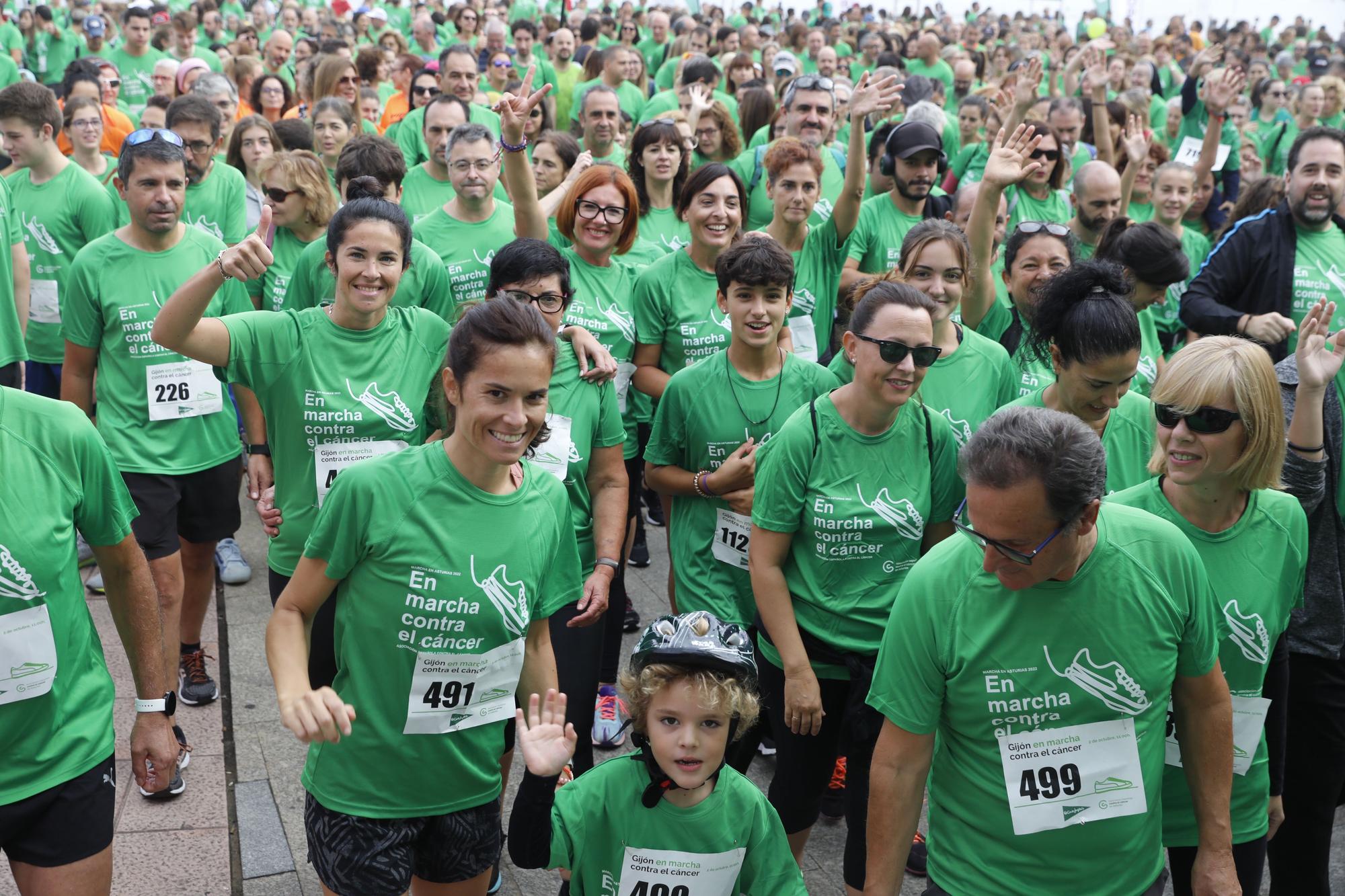 Marcha contra el cáncer en Gijón