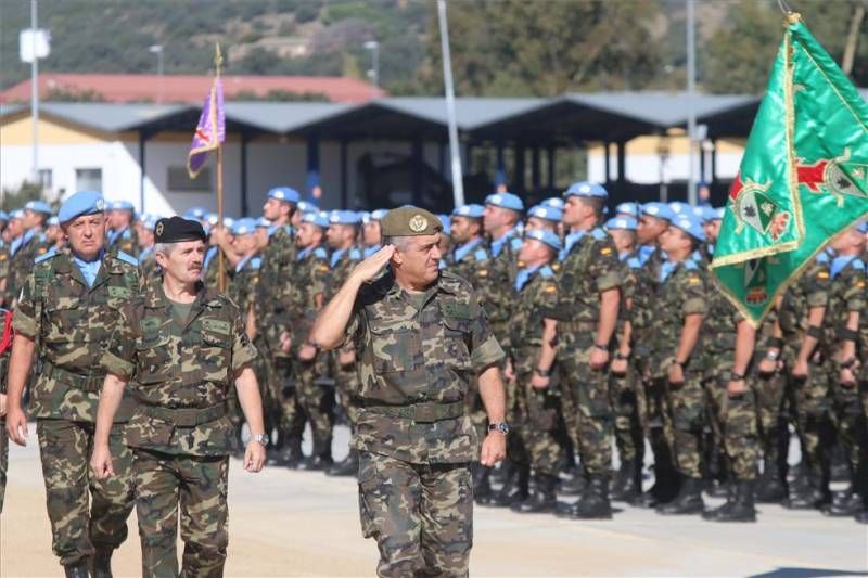 Imágenes de la despedida de la Brigada en Cerro Muriano antes de partir al Líbano