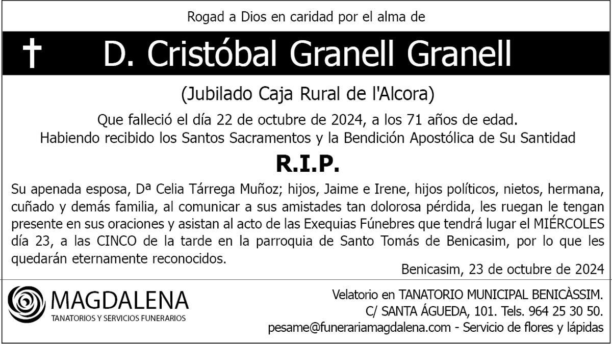 D. Cristóbal Granell Granell