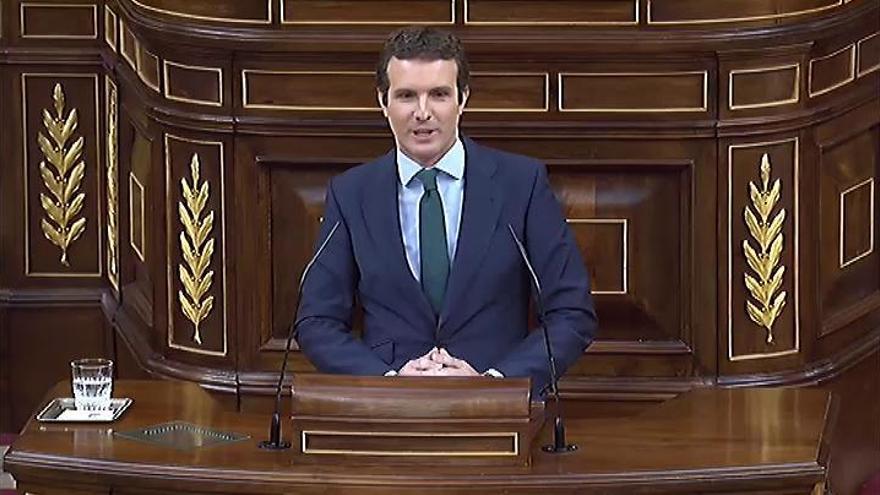 Pablo Casado: "Su investidura ya es la historia de un gran fracaso"