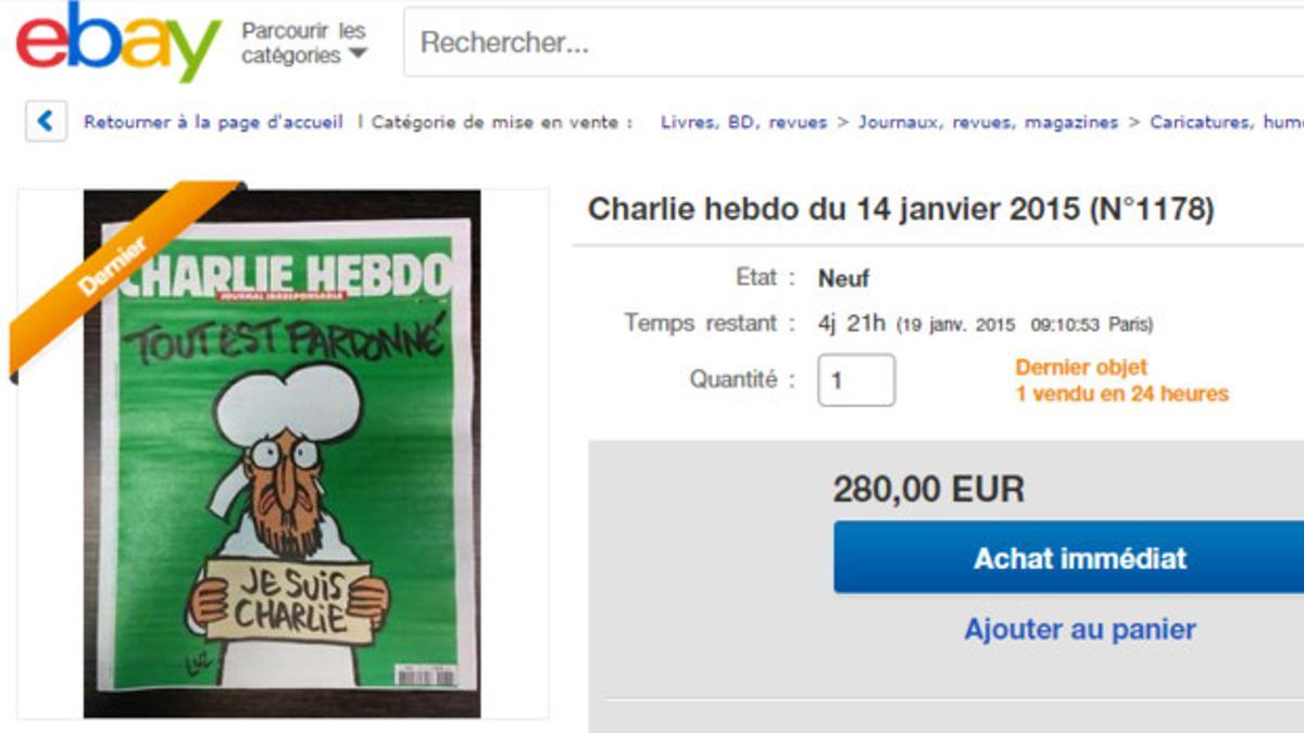 'Charlie Hebdo', en Ebay.