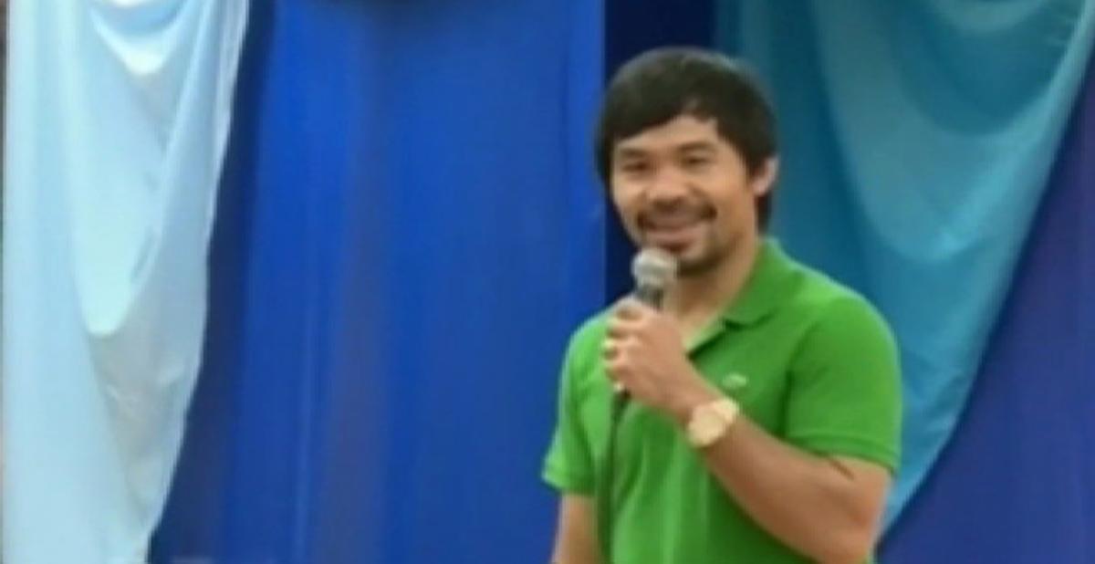 Manny Pacquiao presenta su candidatura al senado de Filipinas