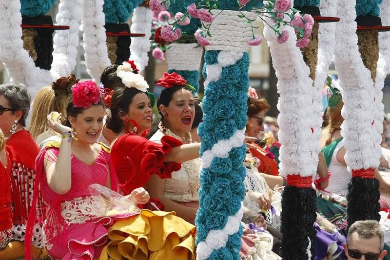 Las flores de la batalla de las flores.