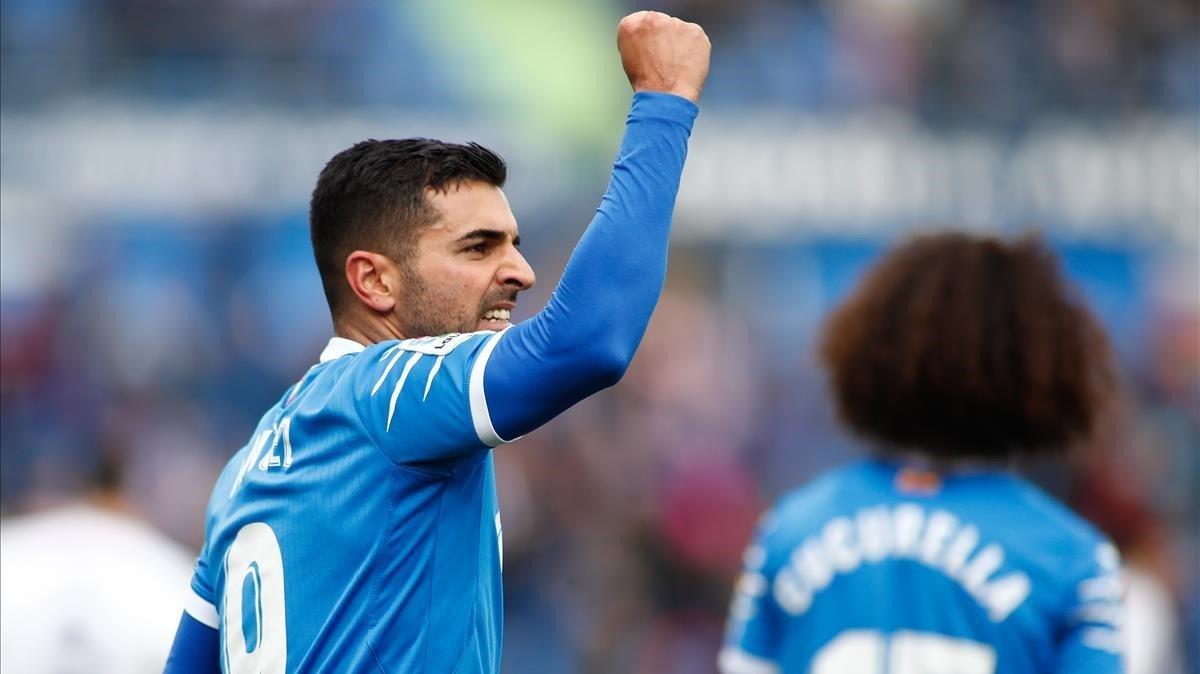 rpaniagua51387645 angel rodriguez of getafe cf celebrates a goal during the sp191220132557