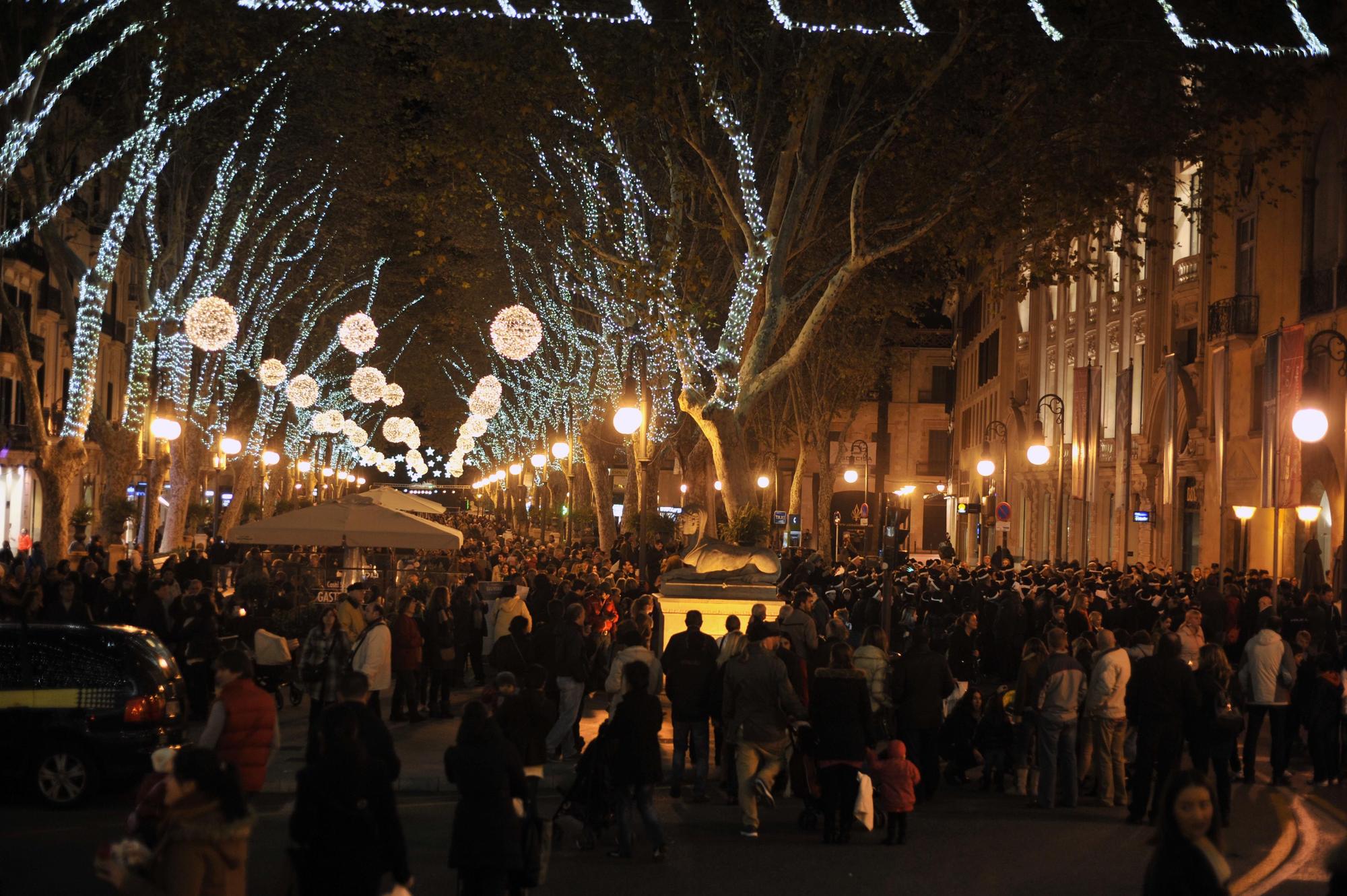 Así eran antes la luces de Navidad de Palma