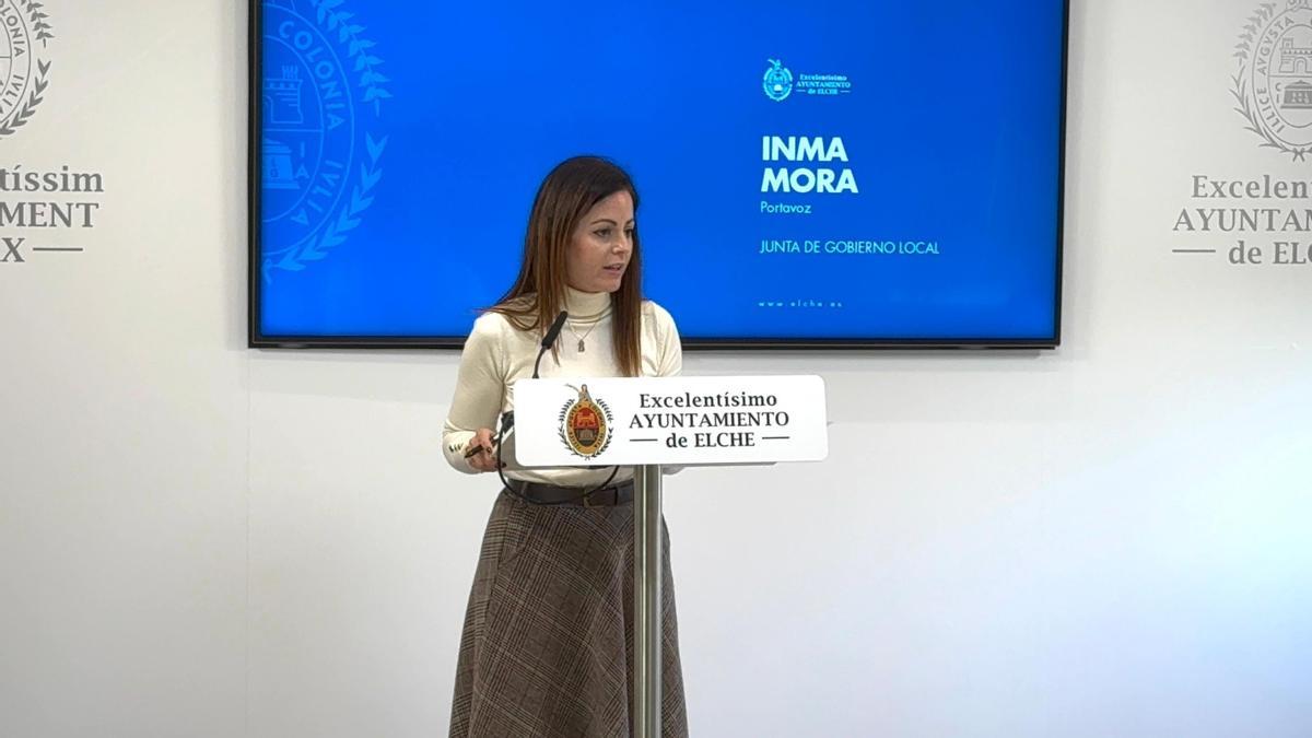 Inma Mora, portavoz de la junta de gobierno de Elche