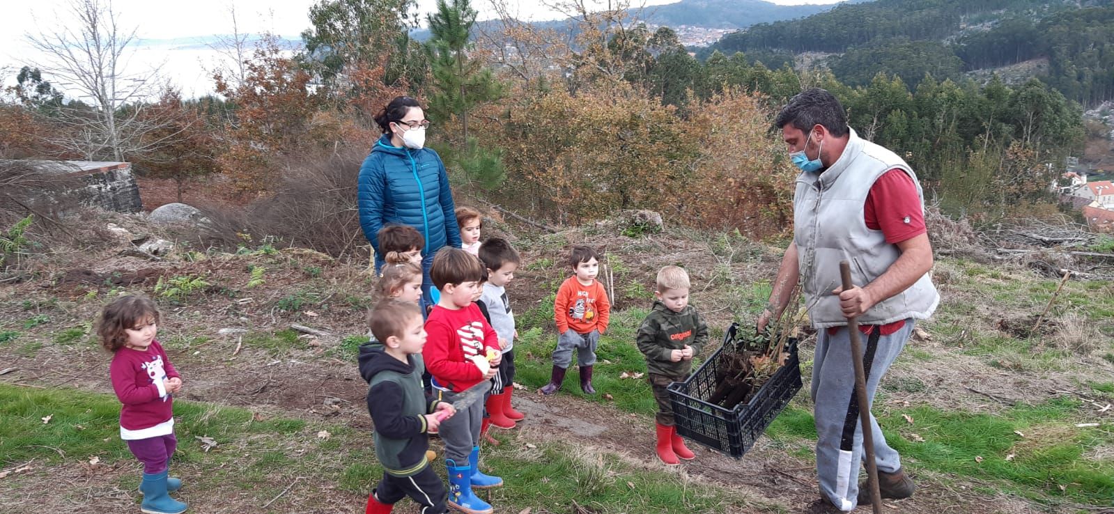 Plantación colegio de O Hío