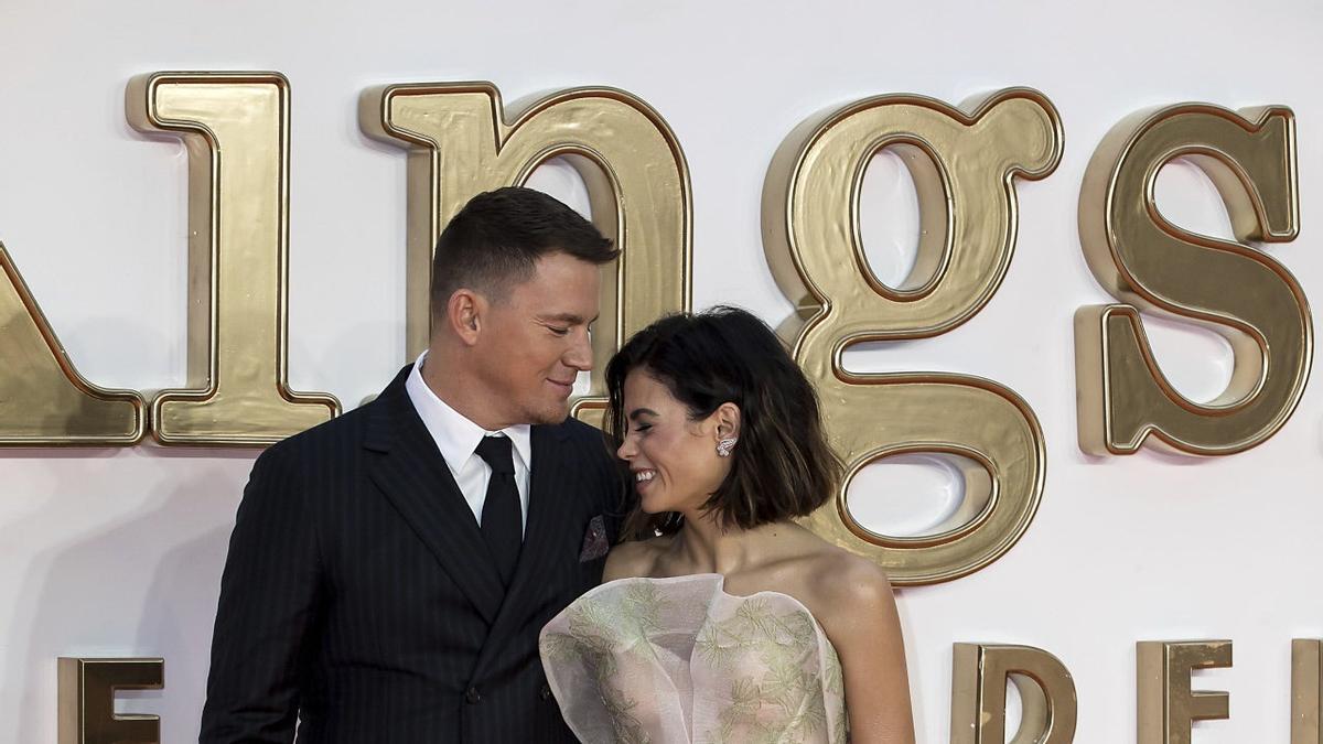 Channing Tatum y Jenna Dewan en el estreno de Kingsman