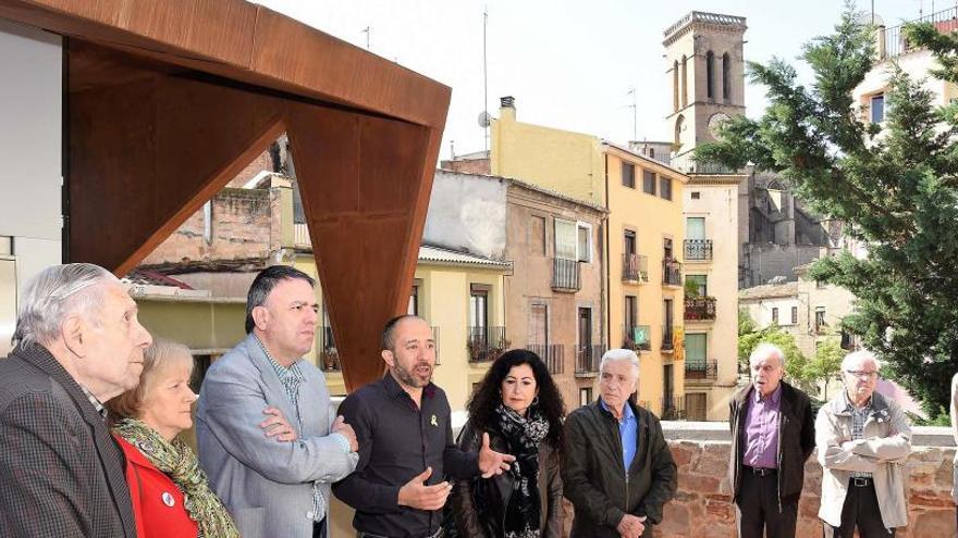 Parlaments en l&#039;estrena de l&#039;ascensor de Santa Llúcia-plaça Major