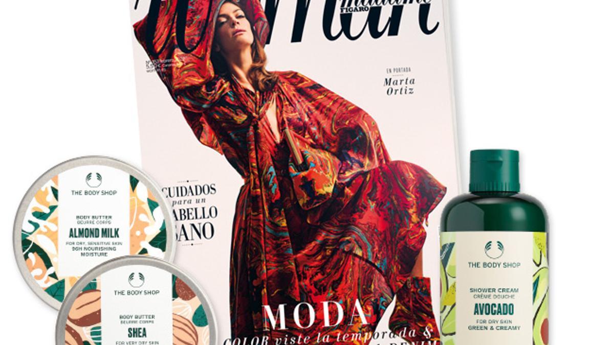 Sumario revista febrero y regalo de The Body Shop