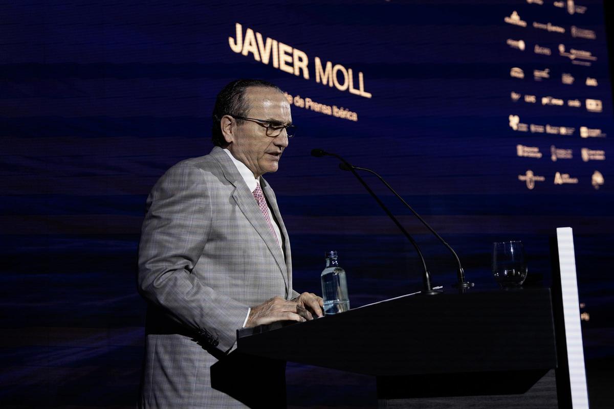 Javier Moll, presidente de Prensa Ibérica, durante su intervención en el foro.