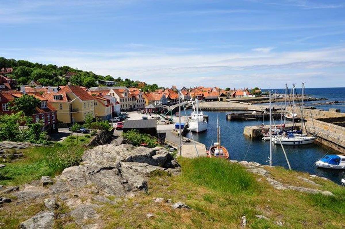 Puerto de pescadores en Bornholm.