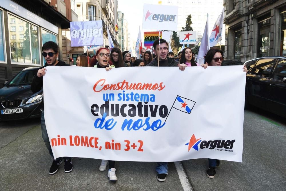 Protesta contra la Lomce en A Coruña