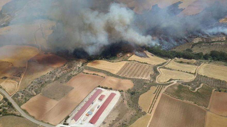 El incendio de Villanueva de Huerva se salda con unas 250 hectáreas quemadas