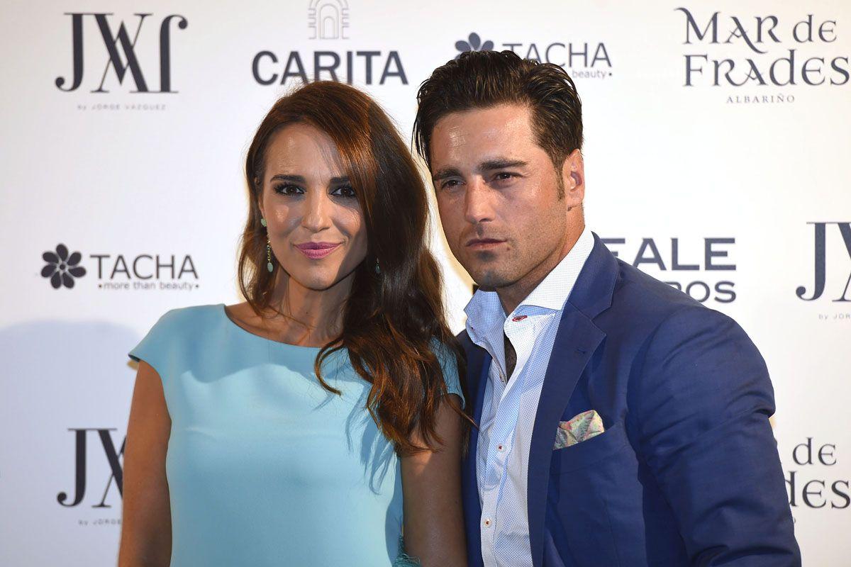 Paula Echevarría y David Bustamante en el desfile de Jorge Vázquez, septiembre 2015