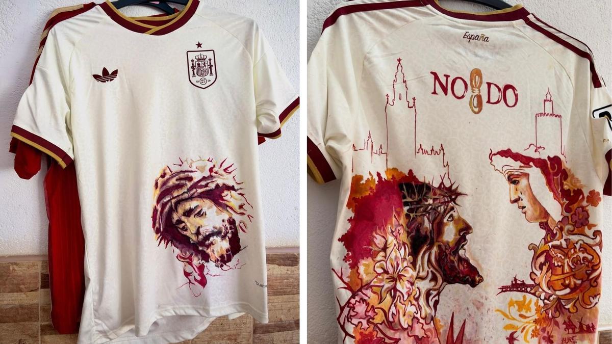 La camiseta de la Selección customizada al completo por Álvaro Fabre