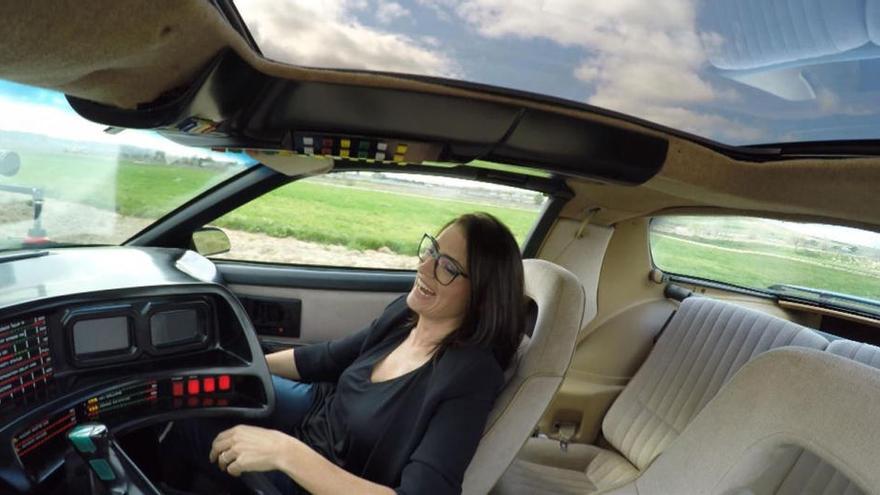 Silvia Abril y Kitt, el Coche Fantástico