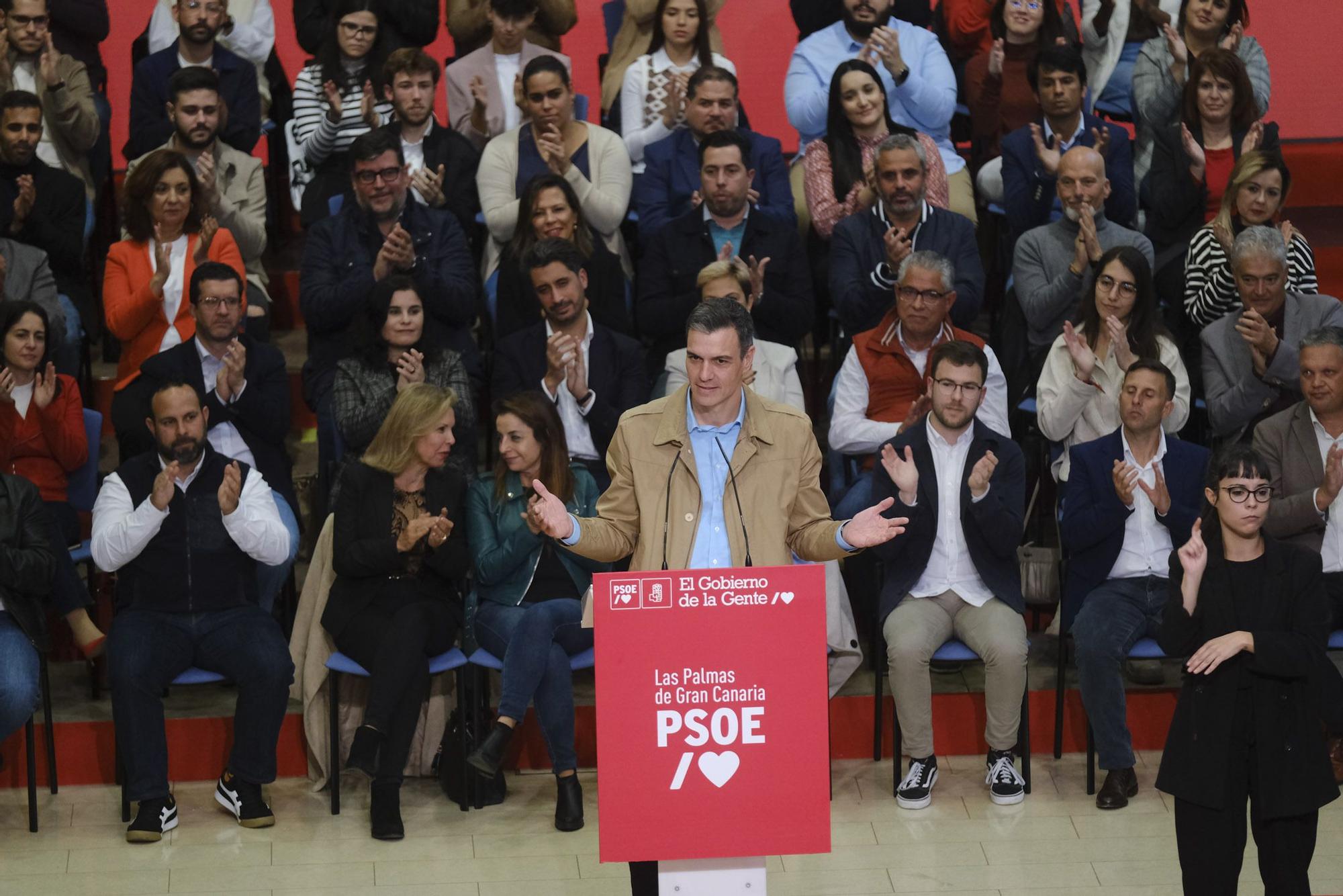 Mitin de Pedro Sánchez en Las Palmas de Gran Canaria