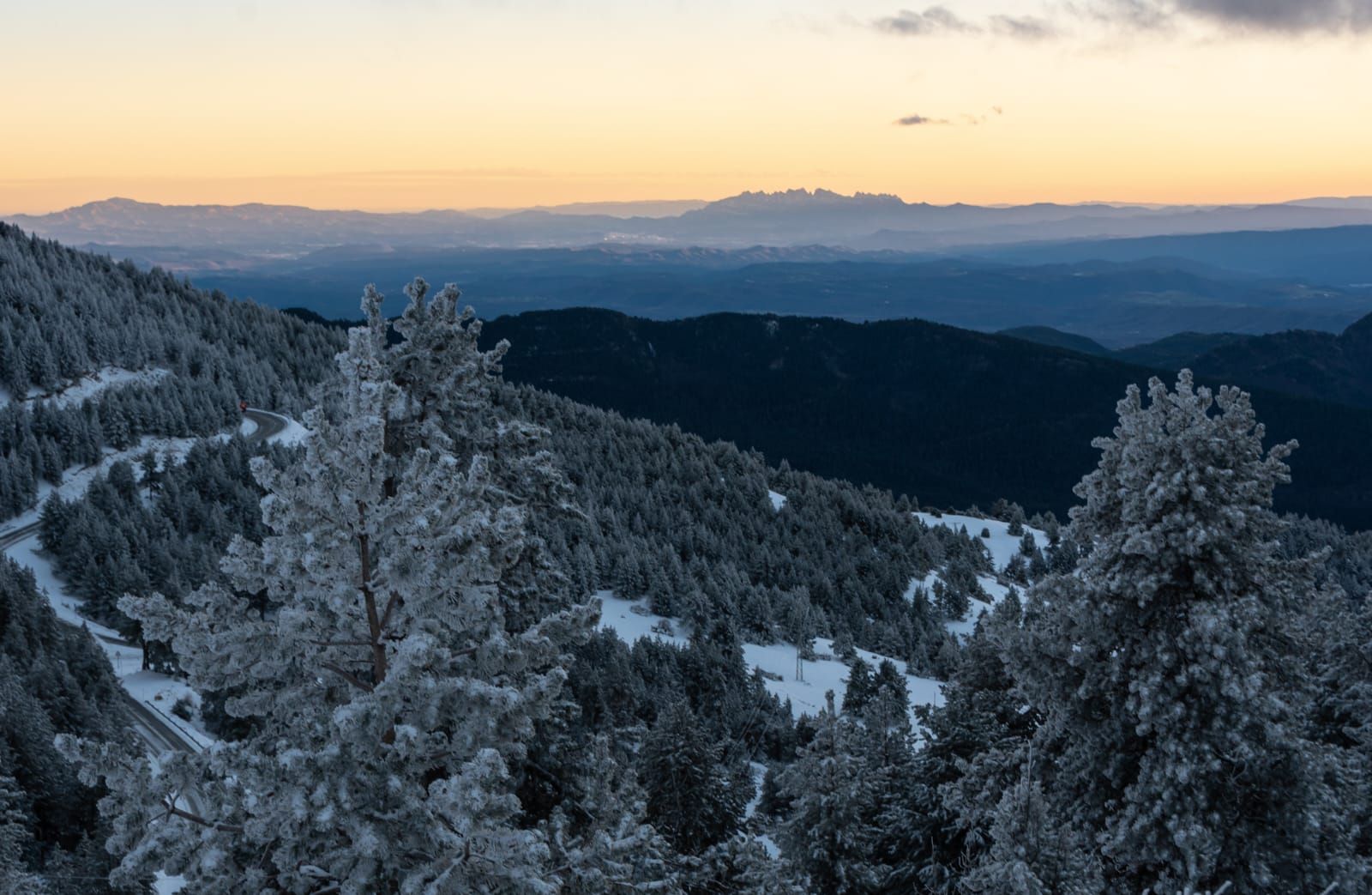 Paisatges nevats als Rassos de Peguera (17 de gener)