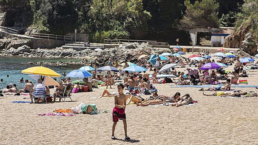 La cala de Sant Francesc de Blanes, ahir al matí. | DAVID APARICIO