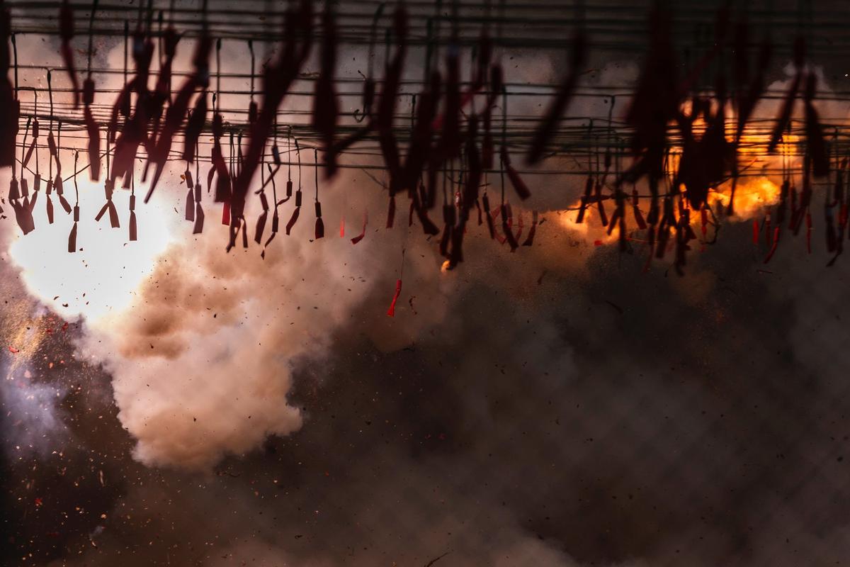 Mascletà del 3 de marzo a cargo de la pirotecnia Alto Palancia